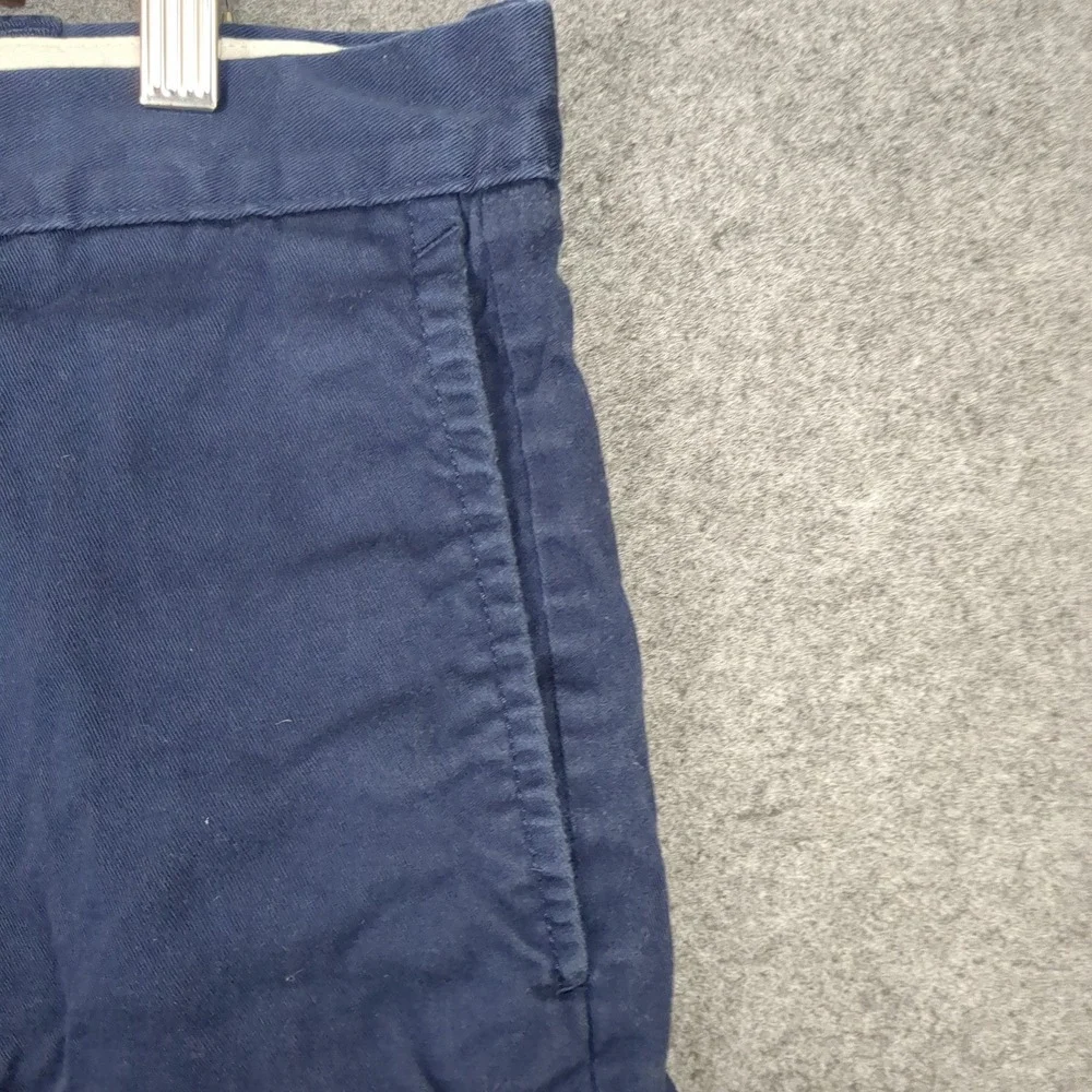 J Crew Mens Navy Chino Shorts 7 Inch Inseam Size 35‎ Flat Front Casual